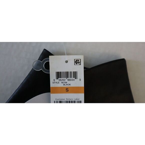 Charter Club 16759 Women's Sz Small Black Plaid Topstitch Leather Gloves - Picture 7 of 7